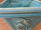 Vintage NM Nelson McCoy Pottery Aqua Gloss Square Gazelle Palm Tree Planter 5 ¼" — photo 7