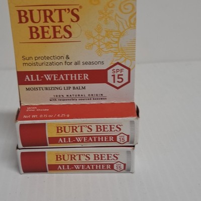 Burt's Bees All Weather SPF 15 Lip Balm (2-Pack) 90269 Burt's Bees 90269 0.15