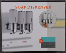 3 in 1 Soap, Shampoo  Conditioner Dispensers Triple Wall Mount Shower Pump