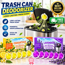 Stick-On Bin Freshener Odour Eliminator Trash Can Deodoriser Pads Fresh Scent