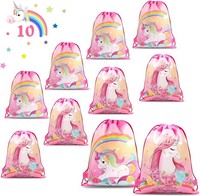10 StüCk Mitgebsel Kindergeburtstag TüTen Einhorn GeschenktüTchen Turnbeutel Ki