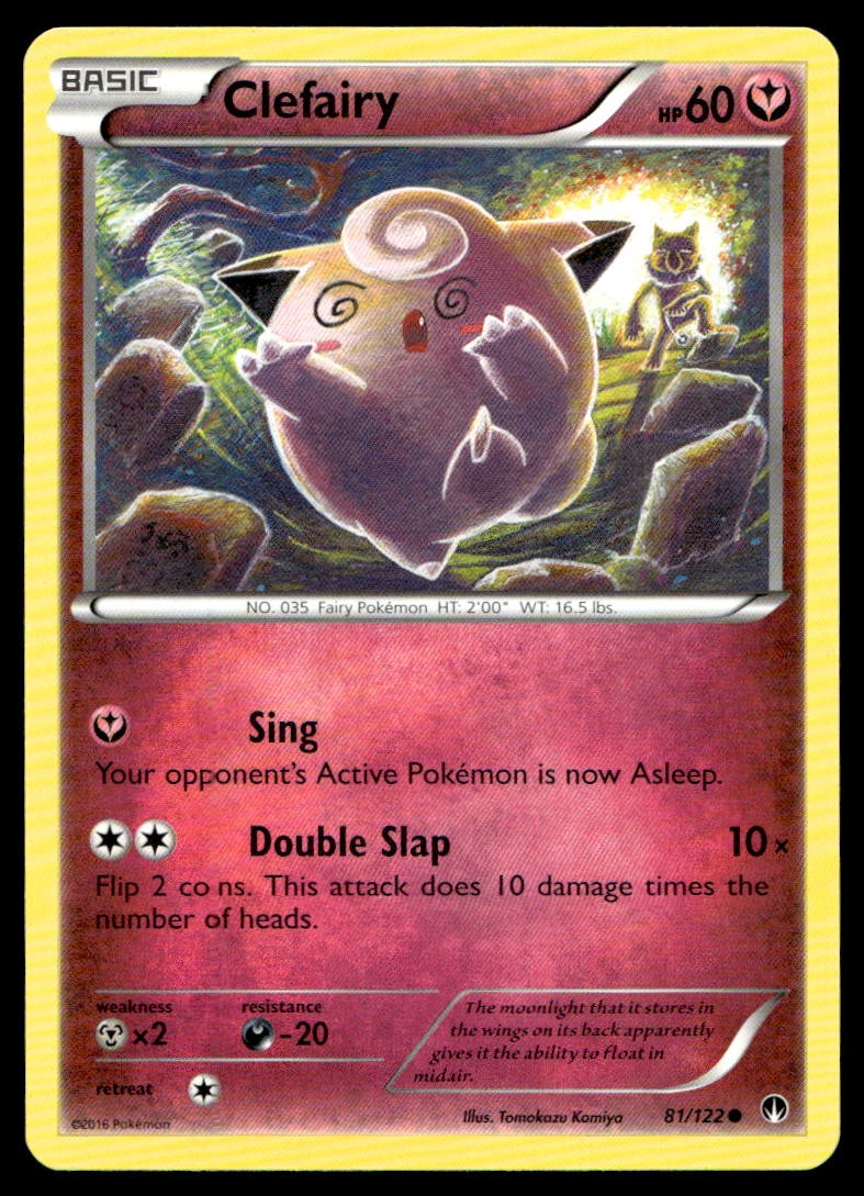 EX-NM XY - BREAKpoint Clefairy Common 81/122 Pokemon TCG