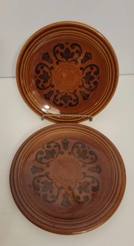 Homer Laughlin Sheffield Amberstone Bread Salad Plate Set of 2 Fiesta Fiestaware