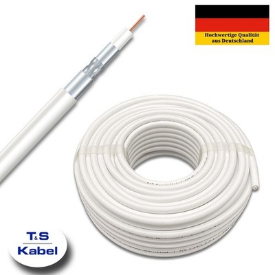 SAT Koaxialkabel 75100 AKZ 3-S RG 6 75 Ohm 100 dB Koaxial Digital HD TV Kupfer