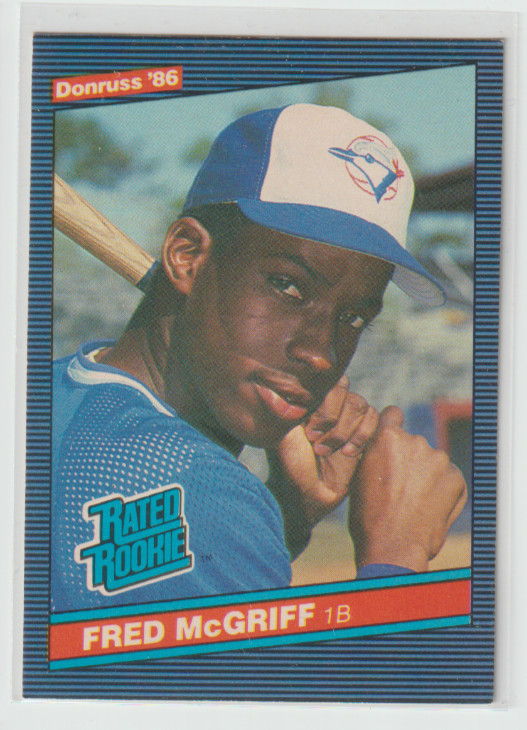 1986 Donruss #28 Fred McGriff RC Rookie Card