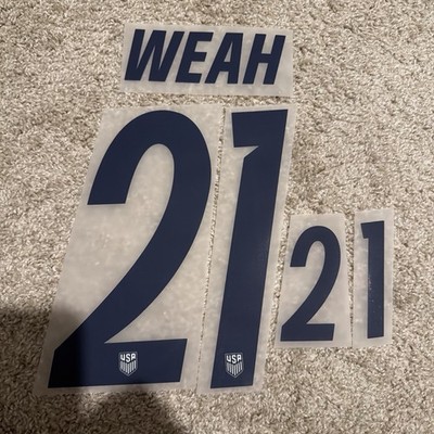 2026 World Cup USA Weah Player Size Nameset ID Print Name Number