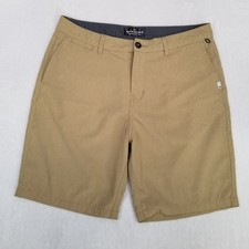 Quiksilver Men's Amphibian Shorts Size 34 Khaki Hybrid Swim Shorts Casual