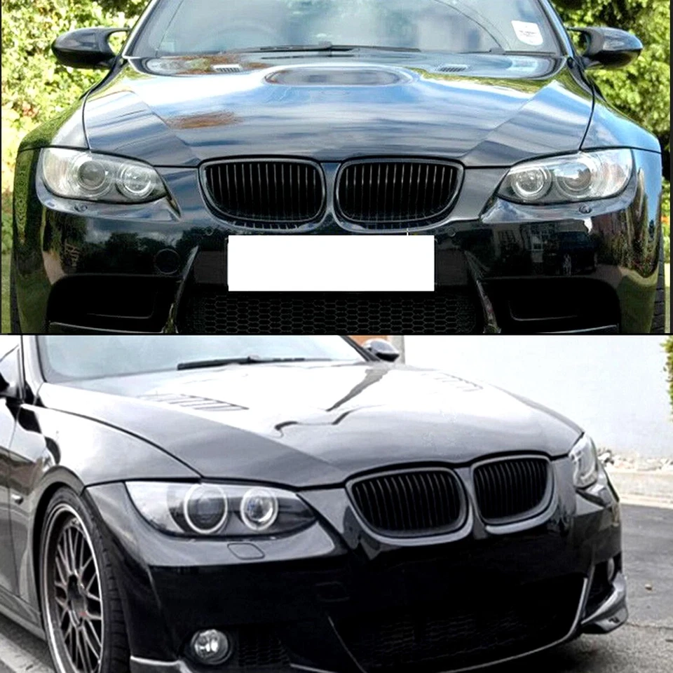 Fit For 2007-2013 BMW E92 E93 M3 328i 335i Coupe Front Kidney Grille Gloss Black Foto 4 de 4