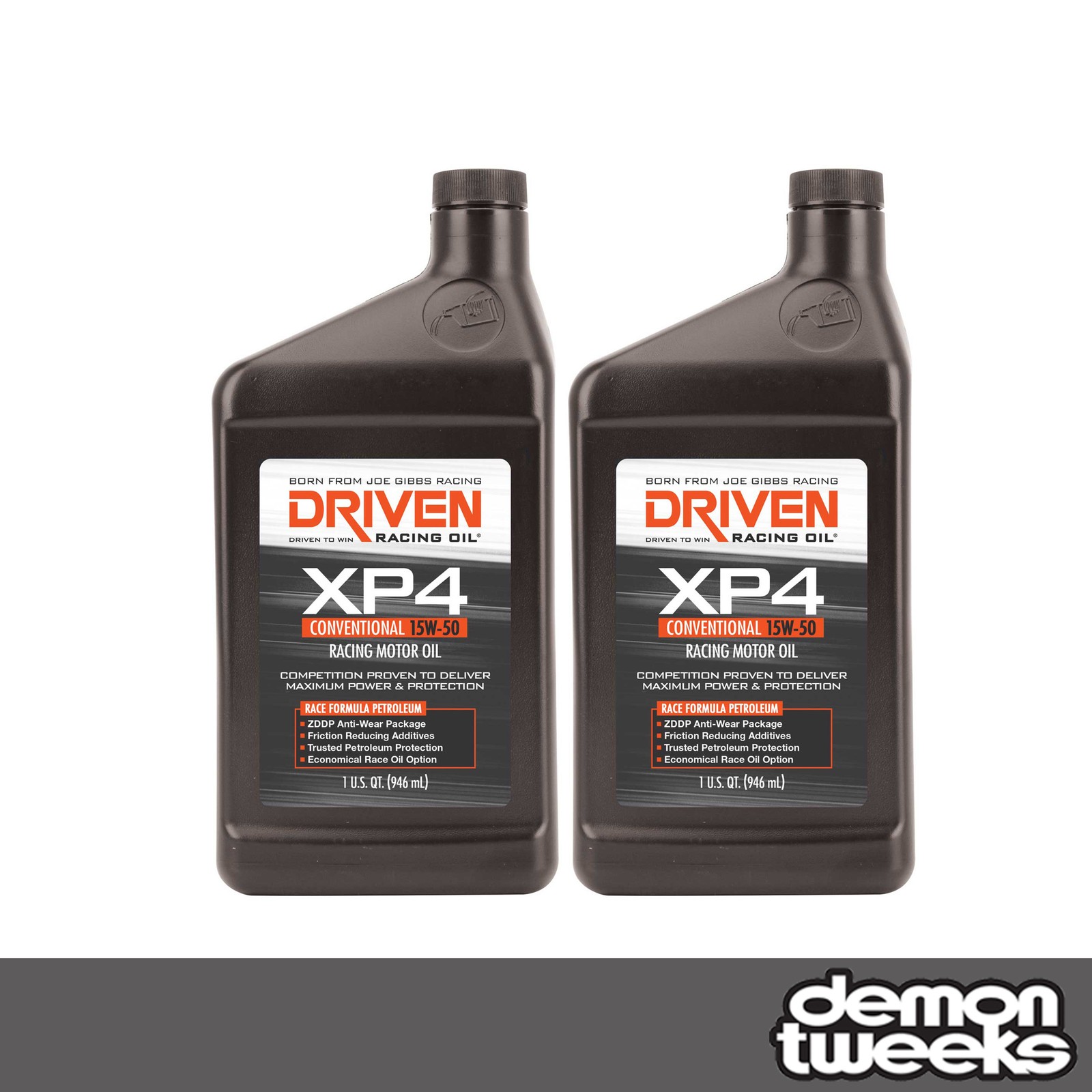 2 x Driven Racing Oil XP4 Mineral Race 15W50 Engine Oil - 1 Quart (0.946 Litre)