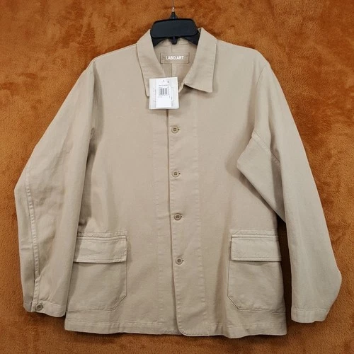 LABO.ART Shirt Jacket Mens Size 1 Tan Button Up Cotton GIACCA ROBERT $340 - product listing photo