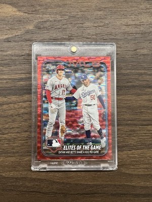 2024 Topps Series 1 Shohei Ohtani / Betts Red foil #/199 Elites Of The Game