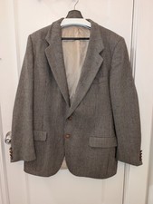 Vintage Valentino Sport Coat Jacket Tweed Wool Academia 44 46 Union Made USA