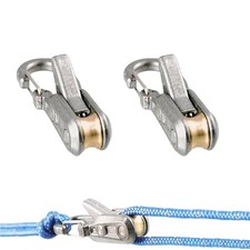 Heavy Duty Rope Tensioner with Cam Pulley Wire Rope Eyelets Chains Rope Accessories 2 Pack