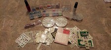 NAIL ART MIXED LOT OF STONES, DECALS, STICKERS, AND STONE ORGANIZERS SEE PICTURE