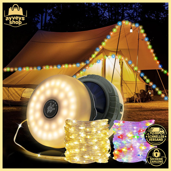 Solar Lichterkette Outdoor 10M 5 Modi IP44 Mit Fernbedienung Garten Beleuchtung-image