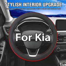 15 38cm Steering Wheel Cover Genuine Nappa Leather For Kia 1999-2023 Red 15 38cm Steering Wheel Cover Genuine Nappa Leather For Kia 1999-2023 Red