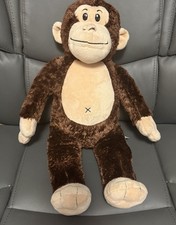 Build A Bear Workshop BABW 18" Plush Retired Brown Monkey with X Bellybutton