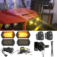 UTV LED Turn Signal Kit With 110dB Horn Rocker Switch For Gravely Atlas JSV