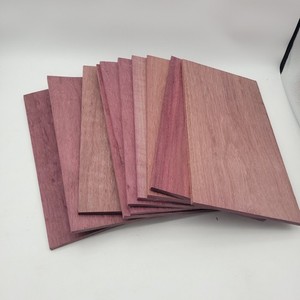 10pk Purpleheart Wood Sheets 1/4" Thick, 12x6" Lumber Pieces Planks Blank WARPED