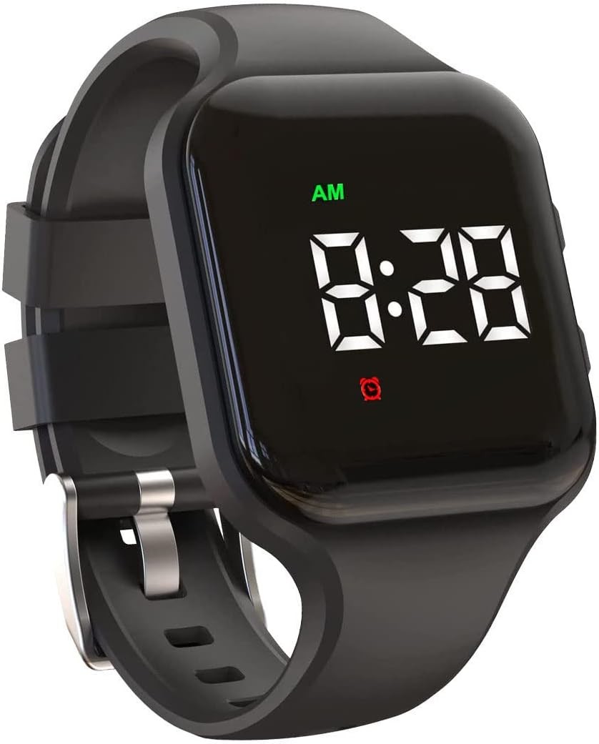 Waterproof Vibrating Alarm Watch Rechargeable 15 Alarm Reminder Wristband Potty