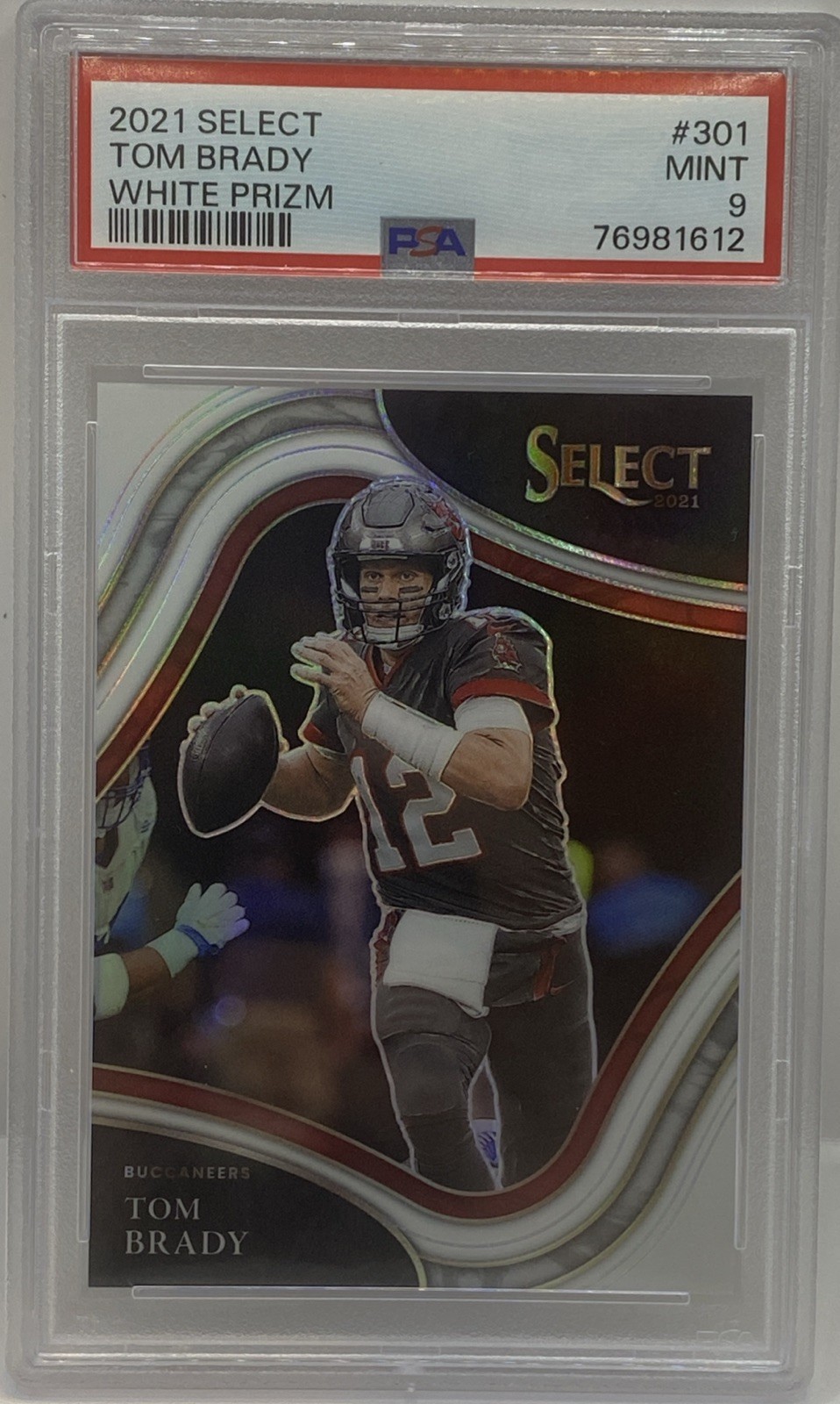 2021 Panini Select Tom Brady Field Level White Prizm #05/35 PSA 9 Buccaneers SP