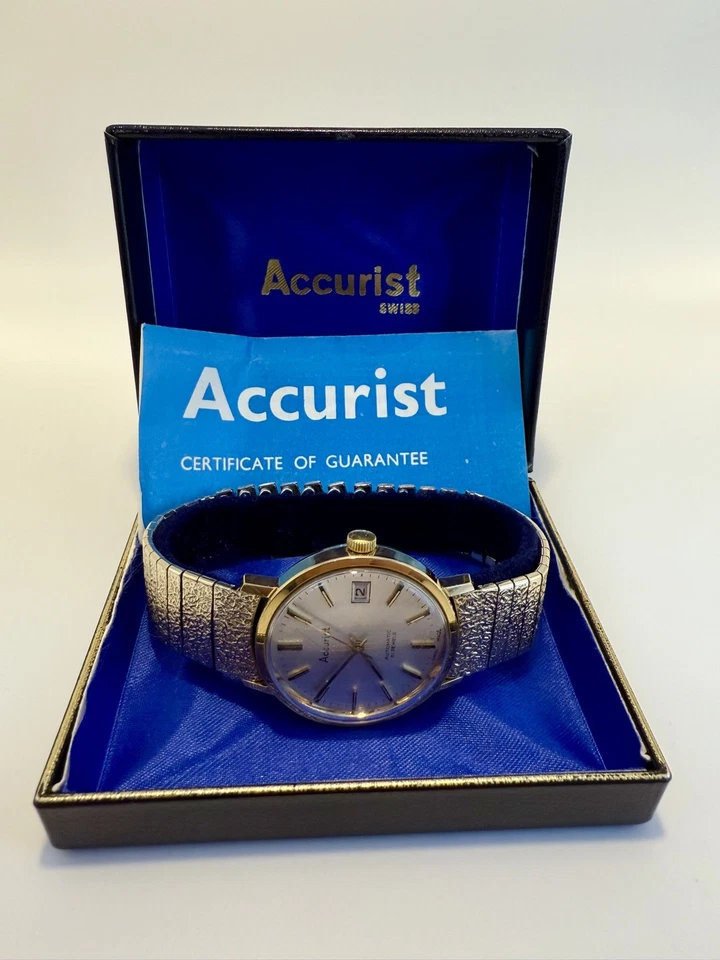 Vintage 1973 Accurist Gold Plated Automatic Mens Watch 21 Jewels - image 2 of 4