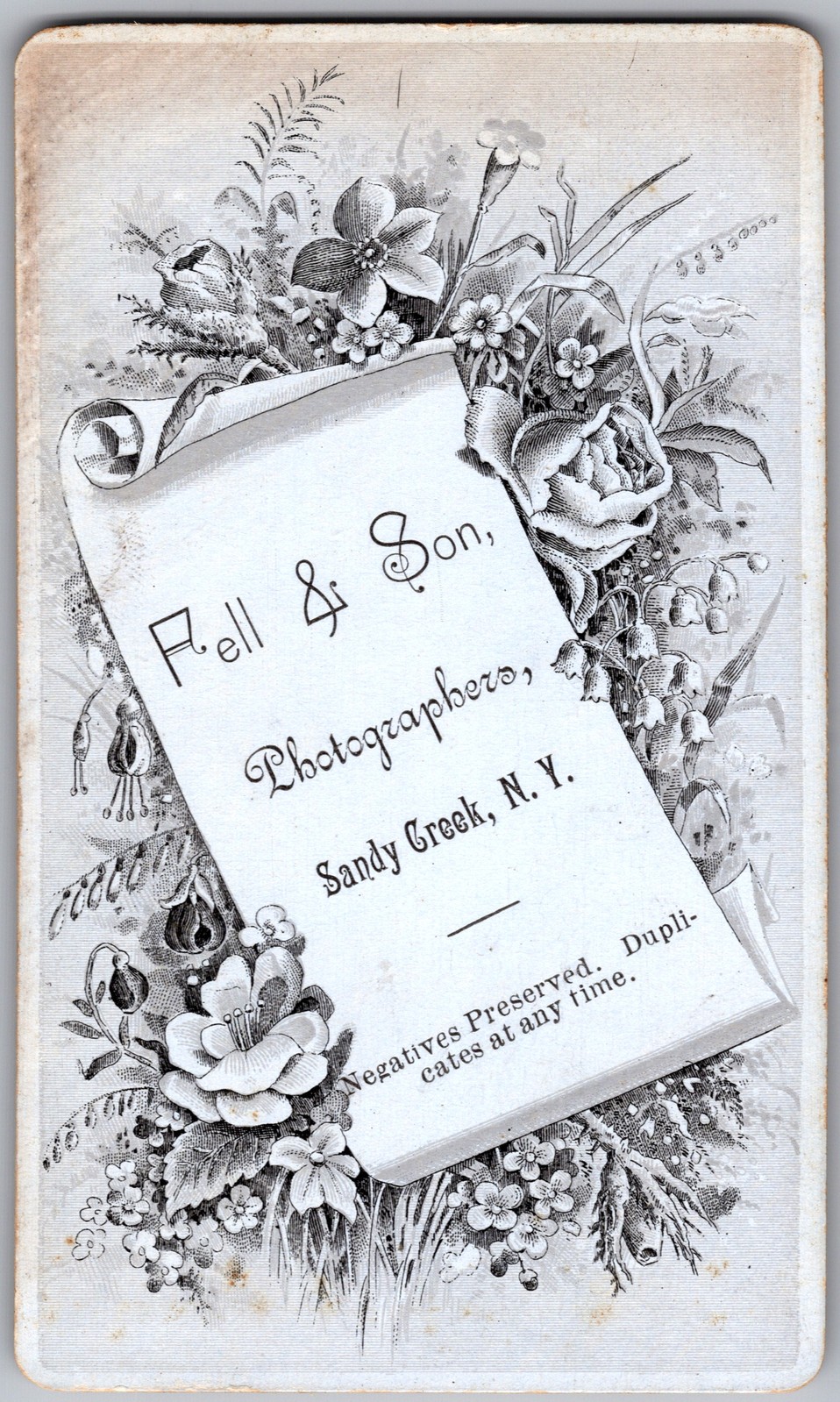 Antique CDV Circa 1860s Fell Bearded Man in Suit Sandy Creek New York — additional view