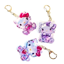 Hello Kitty Keychains Crystal Style 2D Acrylic Charm Girls Gift Bag Accessory