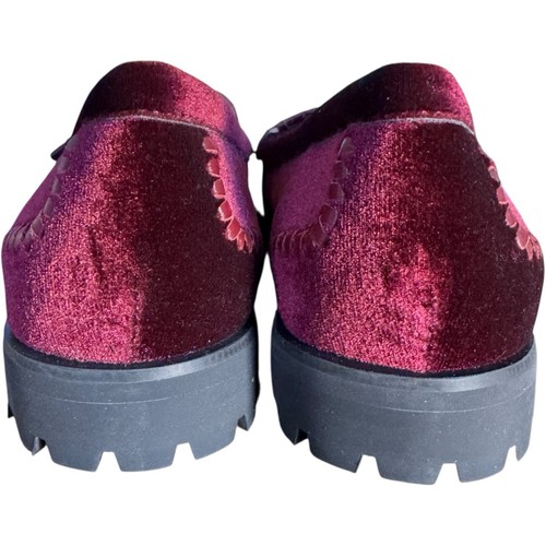 Neu mit Etikett Jack Rogers Tabby Penny-Loafer aus Veloursleder flache Damenschuhe bordeauxfarben Größe 8B - Bild 8 von 14