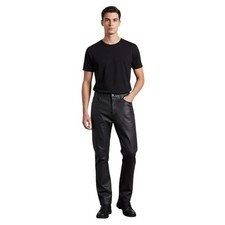 American Stitch Men Coated BlackPants Flared Leg Outline Stitching NWOT