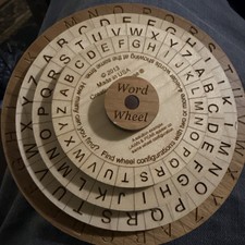 Word Wheel Wood Spinning Toy Game Find Word Configurations Creative Crafthouse
