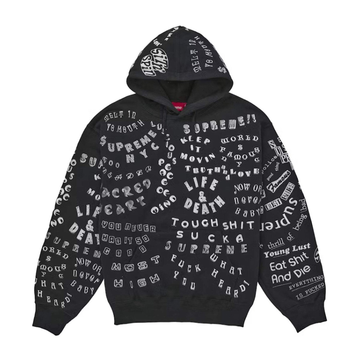Supreme Too Deadly Hooded Sweatshirt Black | eBay