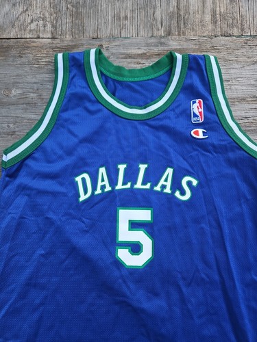Vintage 90er Champion NBA Dallas Mavericks Jason Kidd #5 Jugend Trikot Gr. L 14-16 - Bild 4 von 18
