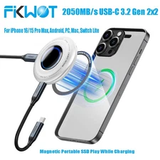 Fikwot Magnetic External SSD 1TB 2TB Hard Drive USB-C 3.2 Gen 2x2 For iPhone 16