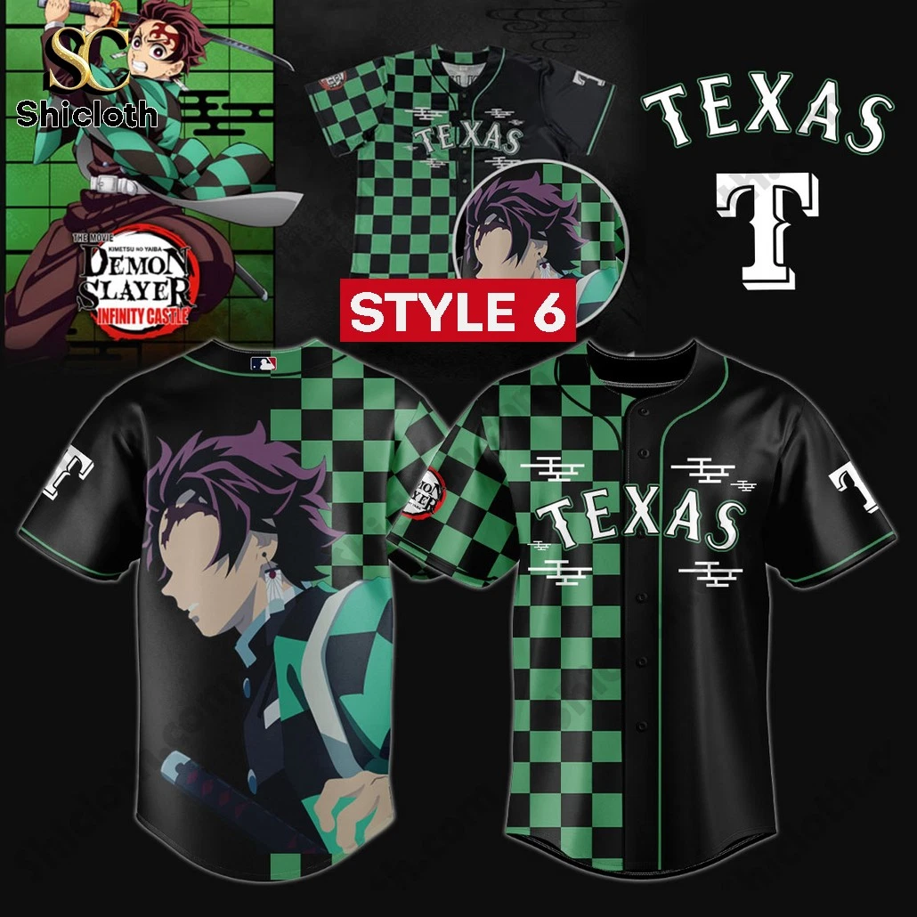 Rangers x demon Baseball Jersey Choose Style