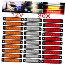 White Red Amber LED Side Marker Lights, 6 10 pcs red 10 pcs white 10 pcs amber