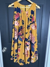 Umgee Floral Babydoll Dress Women’s Small Oversized Sleeveless Travel