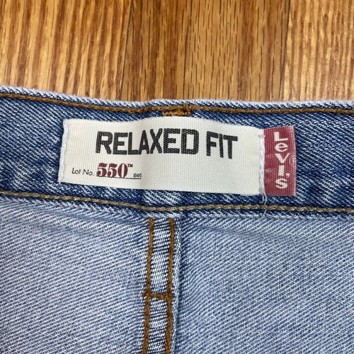 Levis 550 Jeans Herren 38x30 Relaxed Fit Straight Classic Grunge Denim Faded Blue - Bild 3 von 15