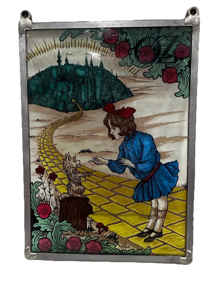 De colección RARO Juego de 3 Glassmasters El Mago de Oz Vidrieras Atrapasoles 5x7" Foto 4 de 4