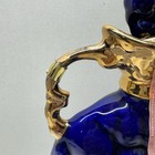 Vintage 1963 Jim Beam Whiskey Decanter Cobalt Blue Grapes Gold C Miller Empty — photo 5