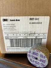 3M Scotch-Brite 15837 EXL Unitized Wheel, 2 in x 1 in x 1/4 in 2S FIN, 15 pc bx