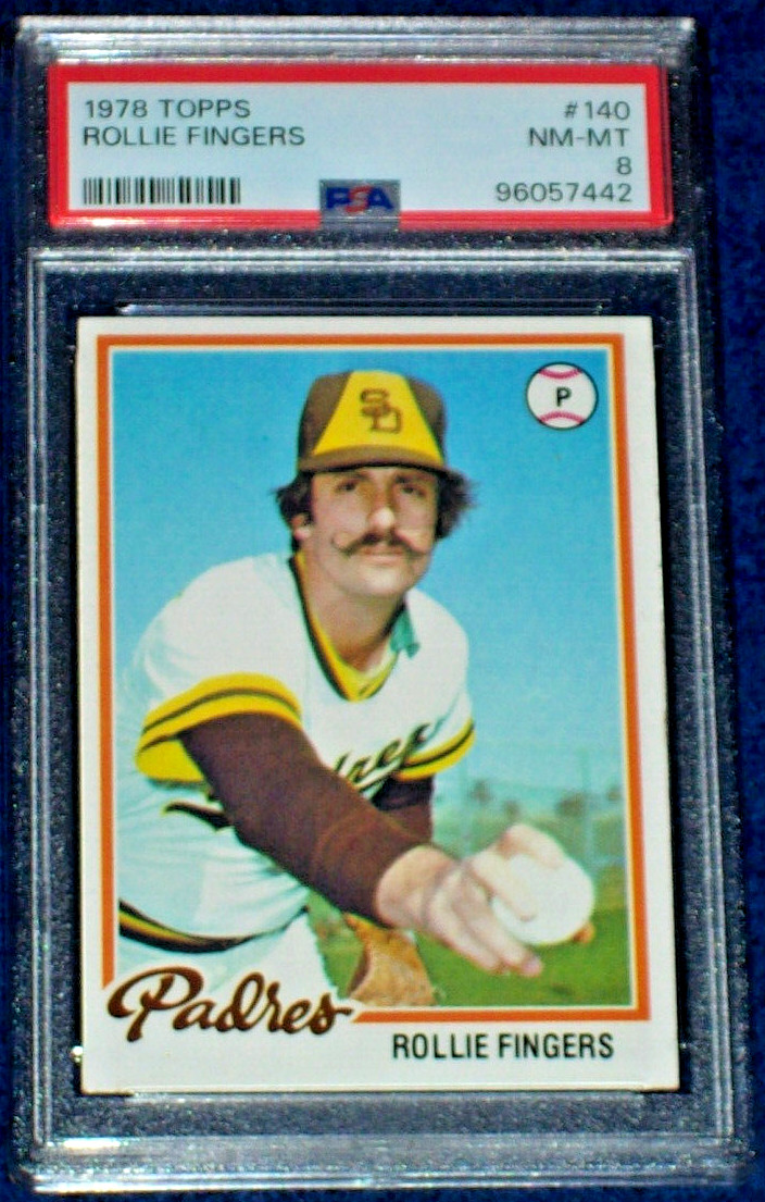 1978 Rollie Fingers #140 Topps PSA 8 San Diego Padres