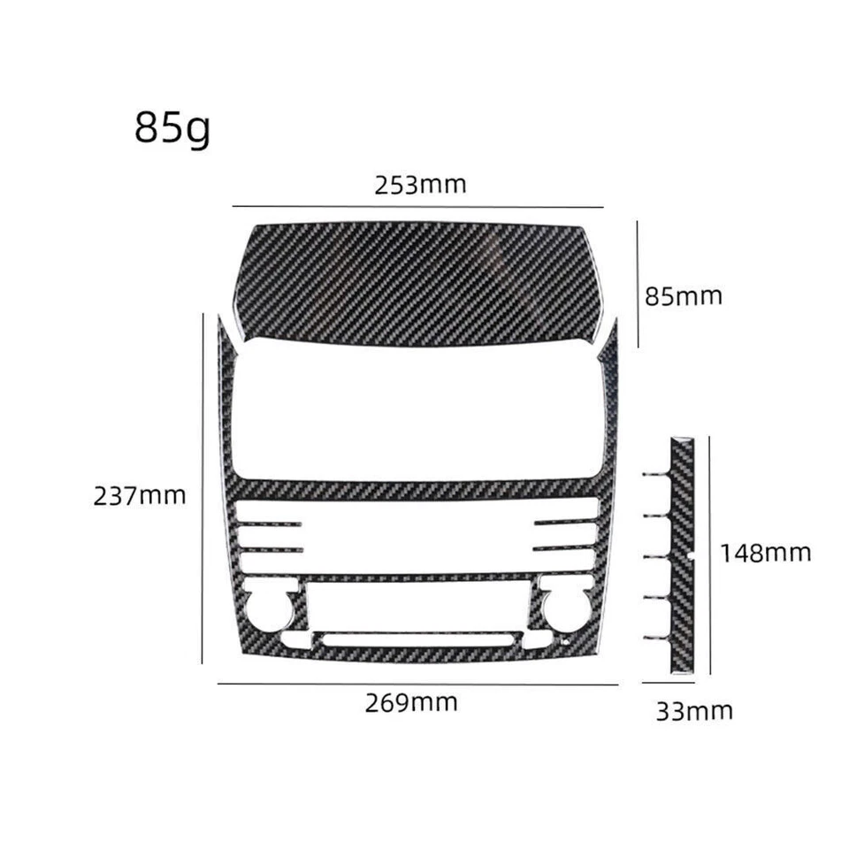 Cubierta interior de fibra de carbono para marco de control central para Acura TSX 2003-2008 Foto 2 de 4