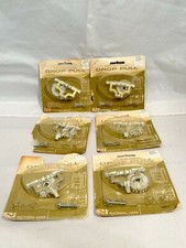 Vintage 1960's NOS White Gold V608-5C DRAWER Drop Pull Cabinet Handle - 6 PACK.