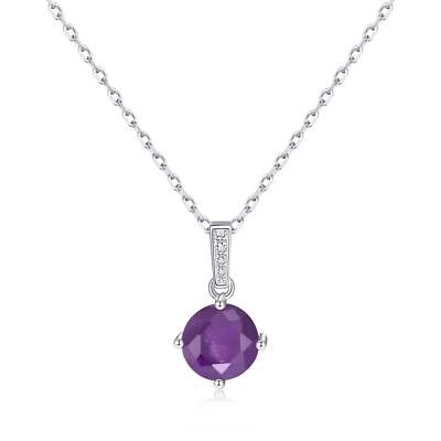 Sterling Silver Amethyst Gemstone Necklace