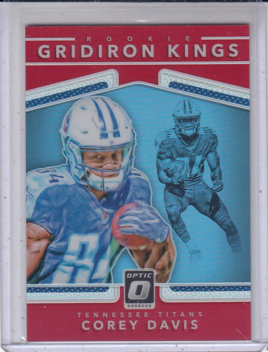 COREY DAVIS 2017 Panini Donruss Optic Rookie Gridiron Kings Red #8 34/99 Titans