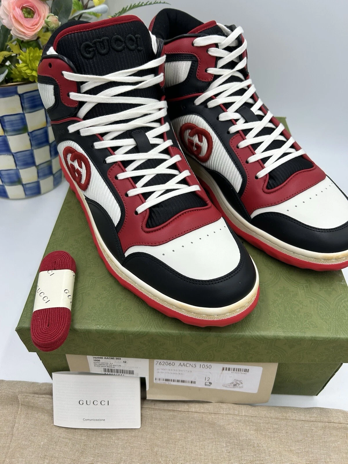 Baskets montantes homme Gucci MAC 80 taille 12 made in Italy