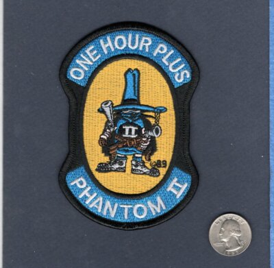 F-4 F-4C F-4D PHANTOM 1 One Flight Hour USAF USAF Navy USMC Squadron Crew Patch