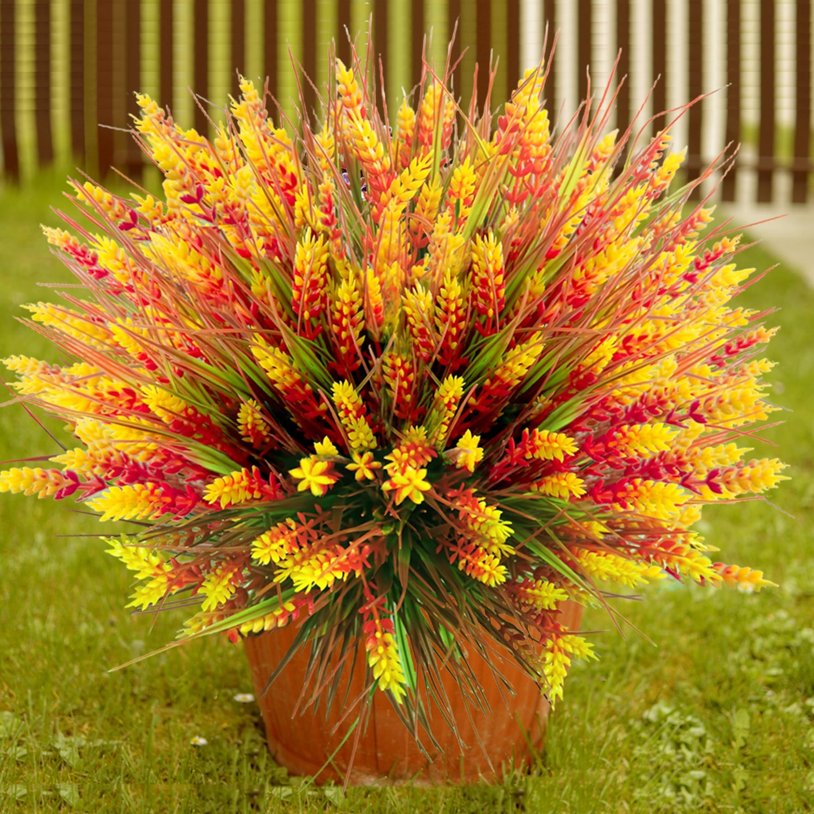 Artificial Plants Outdoor, 20 Pcs Fake Flowers UV Resistant Outdoor Fake Plan...-image