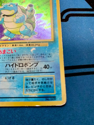 Blastoise No. 009 No Rarity Symbol Holo Base Set 1996 Japanese Pokemon #1352 - Picture 5 of 18